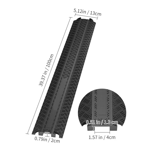 Rampe protection câble anti-chute | Protège-câble de sol TPR 2000lb à bascule - 3