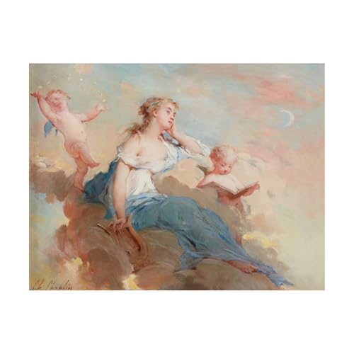 HardPress Allegory of Poetry by Charles Chaplin - Romantic Figurative Art 14 x 11 inches