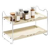 Küchenregal – 2-stöckiges platzsparendes, Küchenregal, Thekenaufbewahrung, Organizer, für...