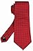 Ctskyte Mens Big Boy Solid Cherry Red Tie with White Pin Dot Summer Woven Formal Necktie