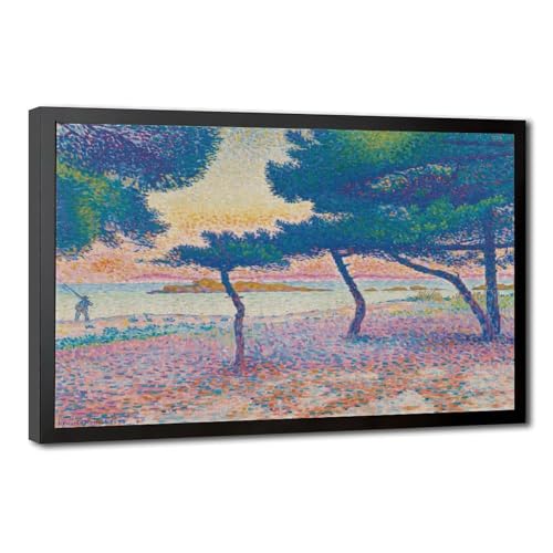 Impression sur toile Henri Edmond Cross La Plage de Saint Clair - Cadre Suspendu Salon
