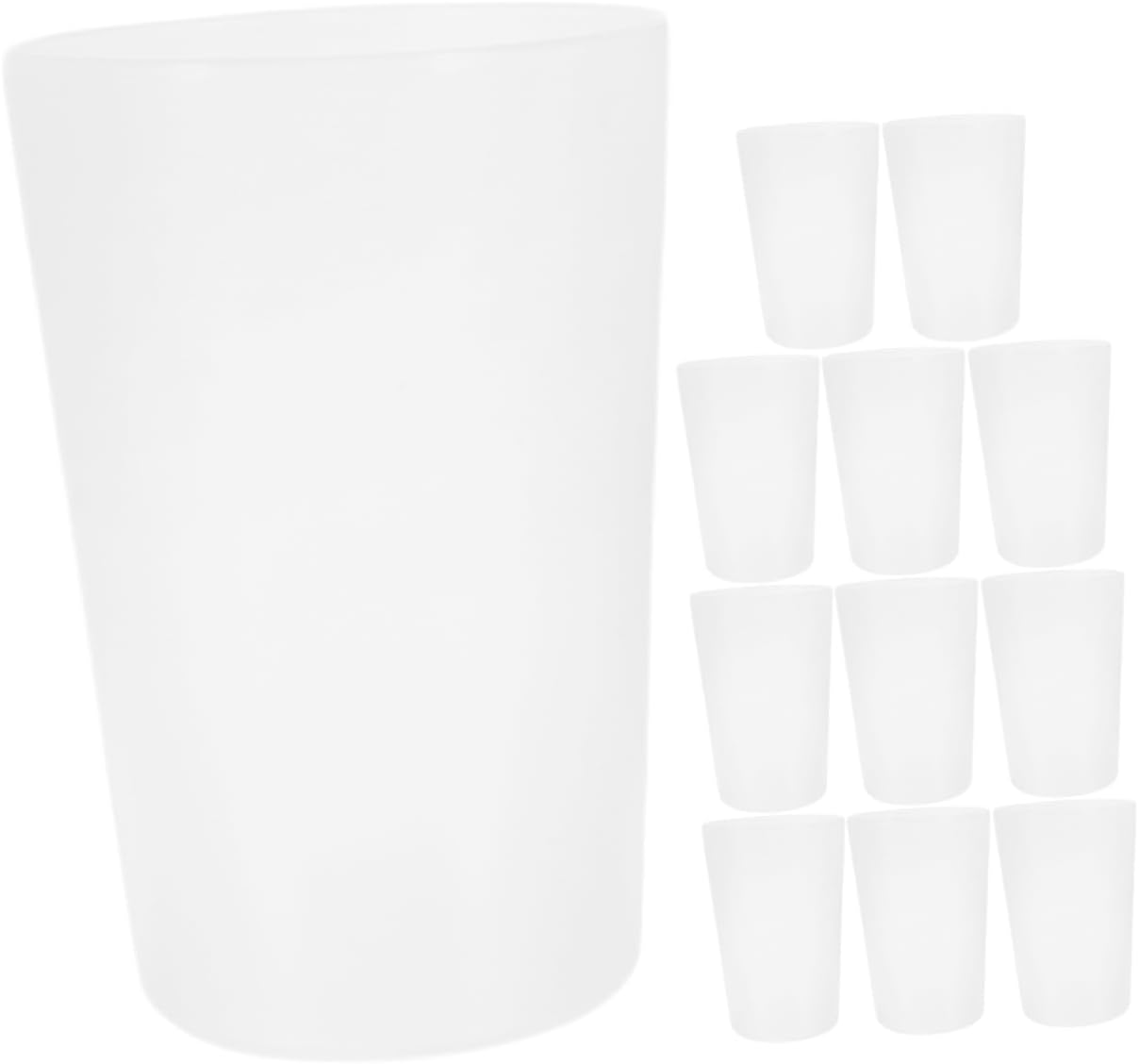 12pcs Transparent Toothbrush Holder Cups Versatile Bathroom Mouthwash Cups for Drinking Brushing Teeth and Washing Face Reusable and Easy to Clean