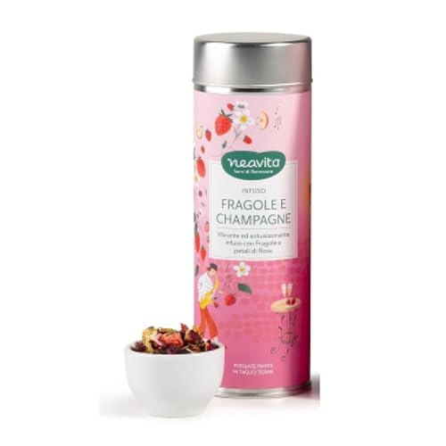 Neavita Fragole E Champagne Infuso Di Frutta Silver Tin Barattolo Sfuso, 100G