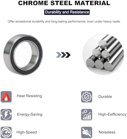 10 PCS MR128-2RS Deep Groove Ball Bearings 8mm Inner Dia 12mm OD 3.5mm Bore Double Rubber Sealed Chrome Steel for RC Cars/Planes/Drone/Robotics and Small Electric Motors — view 2