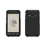 Spots8® for Samsung Galaxy Rugby Pro i547 Slim Light Hybrid Snap On Non-Slip Matte Hard Case Hard Case Rubberized Rubber Coating Protective Case - Black