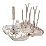 MOTHER-K Travel Baby Bottle Drying Rack Set, Including Bottle Brush and Travel Bottle, for Working M