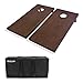 GoSports Stained Regulation Size Wooden Cornhole Set with Dark Brown Varnish | Includes Carrying Case