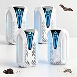 Repelente Ultrasónico de Plagas 2026 Mejorado, 4 Pack Electrónico Repelente Mosquitos Control de Plagas, Seguro para Mascotas y Personas, contra Cucarachas, Ratas, Arañas y Mosquitos - Blanco