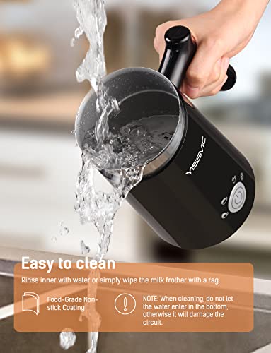 YISSVIC Milk Frother 10.14oz Milk Frother and Steamer for Hot and Cold Milk Froth 4 in 1 Electric Automatic Milk Steamer for Cappuccino, Latte, Macchiato, Hot Milk