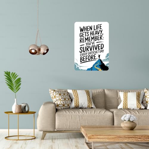 Image of Zesta Bathroom Decor Items Washroom Decor Tin Sign | Aesthetic Posters Wall Poster for Bedroom | Magnetic Cafe Decoration Items / Restaurant Decorations Items | Quirky Home Decor Bar Accent (Motivational)