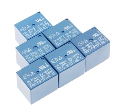 Relé SRD-06VDC-SL-C de 5 pines para control de circuitos de 6V y 10A 2