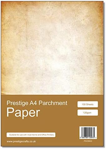Prestige Premium Parchment Design Paper Old Look Paper - A4 Size - 120gsm - 100 Sheets