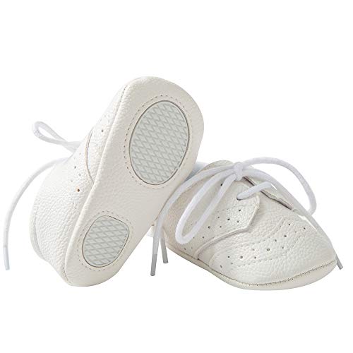 Csfry Baby Boys' Shoes Prewalker Lace Up Casual Sneakers White Us 4 #TOP2