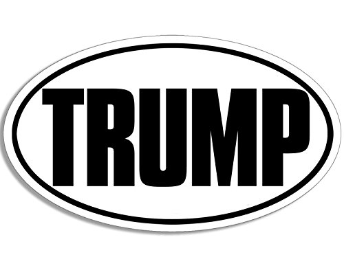 Black/White Oval Trump Sticker (Car Decal Gop Plain Simple Clean Donald 2024) #TOP21