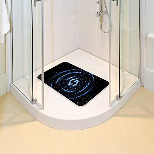 Alfombrilla ovalada Space Galaxy premium para bañera lisa 7