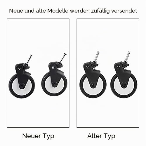 Ersatzräder für Kinderwagen, Vorder- und Hinterräder für Kinderwagen, um 360 ° drehbar, langlebig und verschleißfest, für Kinderwagen Yoyo Yoya (EIN Paar Vorderräder)