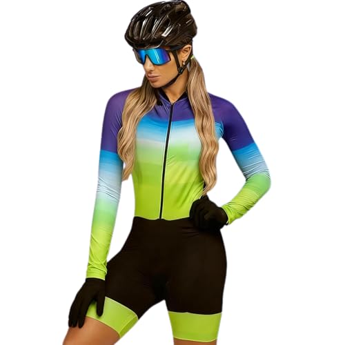 Combinaison de cyclisme manches longues femme en 4 styles uniques