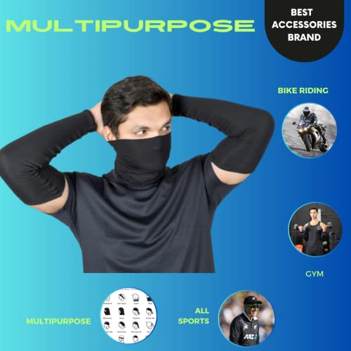 Image of NEON ROCK Winter Pure Cotton Combo Bandan Super Soft, Breathable for Winter Head, Hair & Arm Cover with UV Protection for Headband, Soft Neck Scarf for Biking, Gym, Yoga & Outdoor Use