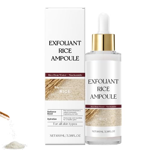 Peel Shot Glow Rice Ampoule Duo,Peeling Exfoliante Facial,Ampolla de Arroz Brillante,Peel Shot Black Rice Ampoule Sérum,Sérum Exfoliante de Arroz,Suero de Arroz Glow Deep,Mejora la Piel Áspera,Blanco