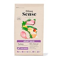 Dibaq Sense Low Grain Truthahn Adult Maxi, Alleinfuttermittel für große Hunde, Low Grain mit Reis, GVO‑frei, 12 kg