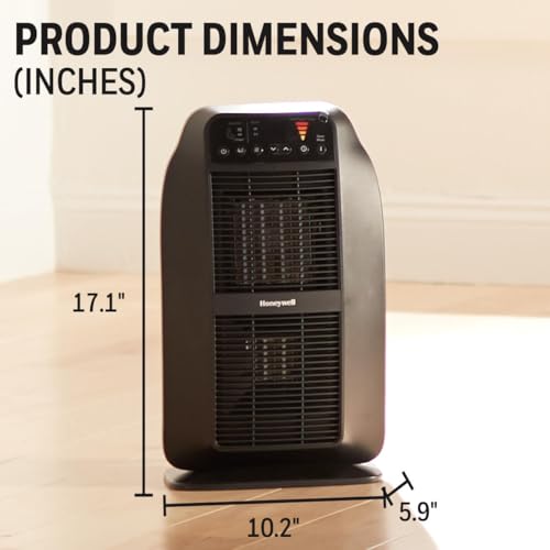 Honeywell Genius HeatGenius Ceramic Heater with Multi-Directional Heating, Digital Controls with Programmable Thermostat, Black by Honeywell - Image 5