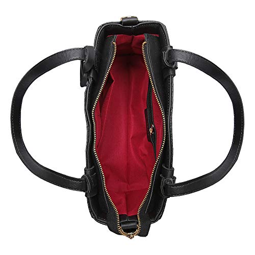 Kit Bolsa + Carteira Willibags Feminina + Transversal Removível (PRETO)