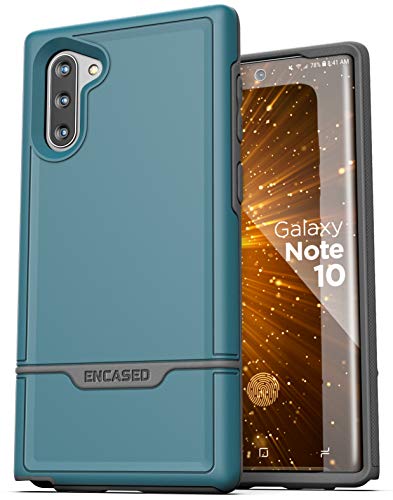ENCASED Heavy Duty Galaxy Note 10 Protective Case (2019 Rebel Armor) Military Grade Full Body Protection Cover (Samsung Note 10) Turquoise Blue