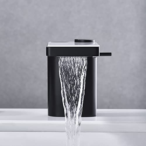 Robinet de lavabo numérique en laiton noir de qualité supérieure style moderne - 5
