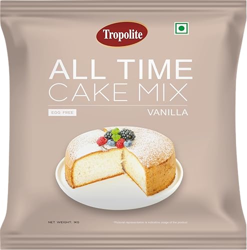 Image of Tropolite All Time Cake Mix - Vanilla | Eggless Mix | Easy To Use | 1000gm