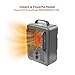 Comfort Zone Milkhouse Style Utility Space Heater with Adjustable Thermostat, Electric, Portable, 3-Prong Plug, Overheat Protection, & Tip-Over Switch, Ideal for Garage or Workshop, 1,500W, CZ798GR3