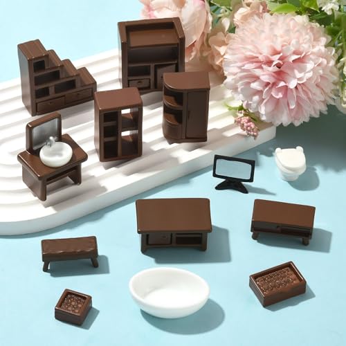 Mobilier maison de poupée en résine : lot de 22 pièces à offrir aux passionnés - 7