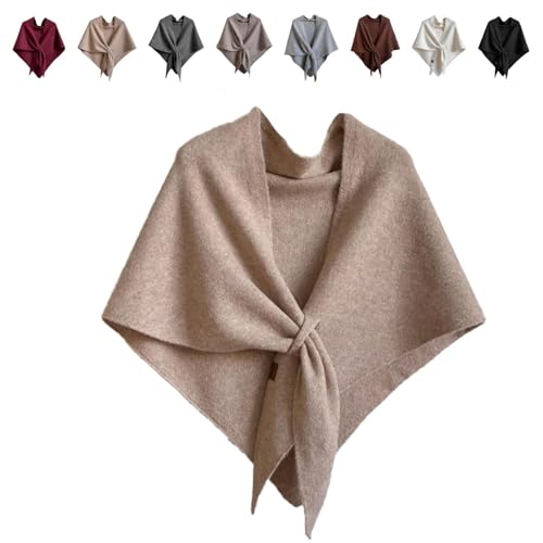 Pashmina Shawl Wraps for Women, 2025 Women's Solid Color Shawl, Knitted Shawls and Wraps for Daily Wear