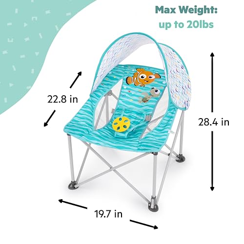 Image of Bright Starts Pop 'N Chill Nemo Baby Chair with UPF 50+ Sun Canopy