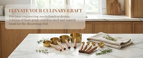 Set de 8 piezas vasos y cucharas medidoras para cocina miniatura 7