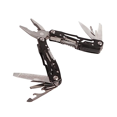 Multi Function Folding Tool Pliers with Safety Lock, Corrosion Resistant Stainless Steel, Portable for Outdoor Camping Black - Image 4