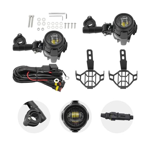 Faros adicionales clima con niebla para moto BMW F650FS focos 6000K LED 7
