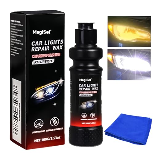 MagiSel Rinnova Fari Auto Kit, Liquido di Riparazione dei fari,