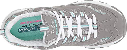 Skechers Skechers Sport Women's Dlites Interlude Sneaker,gray mint,10 M US