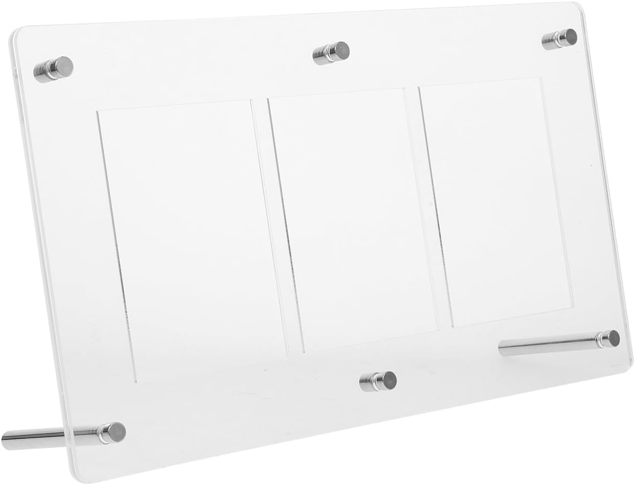Cabilock Transparent Game Card Frame Holder Desk Holder for Collecting Cards Baseball Cards Storage Compartments