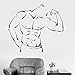 HFDHFH Adesivi murali Palestra Sport Fitness Bodybuilding Muscoli Adesivi in ​​Vinile Camera da Letto Uomo Arte 74X85CM