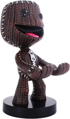 Exquisite Gaming: Sackboy: A Big Adventure - Sackboy - Original Mobile Phone & Gaming Controller Holder, Device Stand, Cable Guys, Sony Licensed Figure