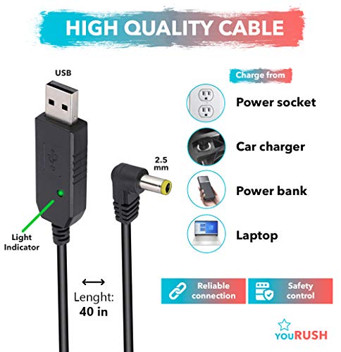 image for youRUSH Extended Battery BL-5 3800 mAh with USB Charging Cable - 2 Pac
