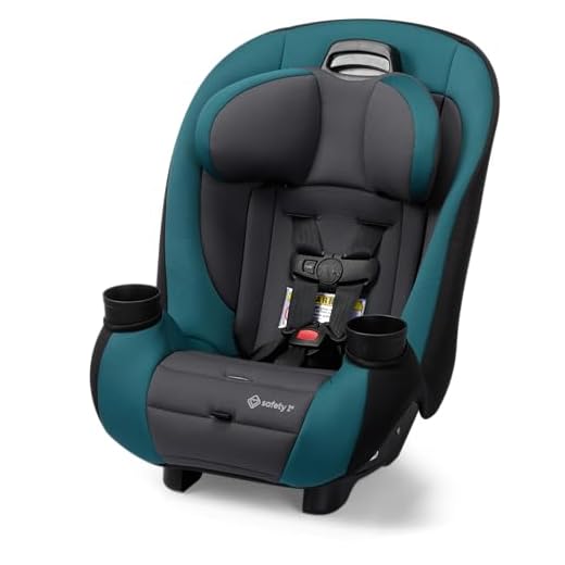 Safety 1st Ellaris 3-in-1 Convertible Car Seat, Slim Fit Design, Rear & Forward-Facing, 5-Position Headrest, Travel-Friendly with Machine-Washable Seat Pad, Peacock Blue