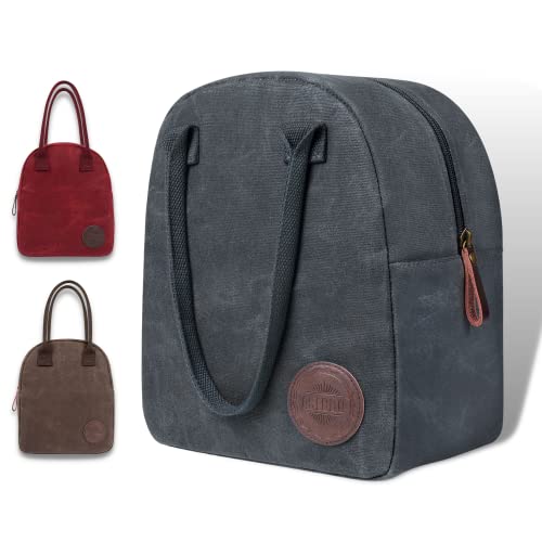 ASEBBO Lunch Tote Bag Box for Professional Women Men Reusable Insulated, Leakproof Waterproof Thermal Cooler Food Handbags High Capacity for Travel Work Picnic (Elegant Gray)