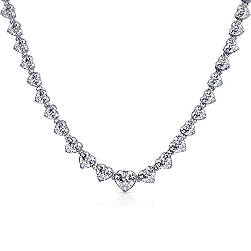 Conjunto De Joyas Clásicas De Collar De Tenis Con Forma De Corazó...