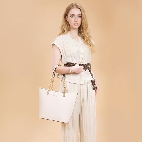 Image of Handbags for Women Chain Shoulder Vegan Leather Tote Bag Top Handle Handbag