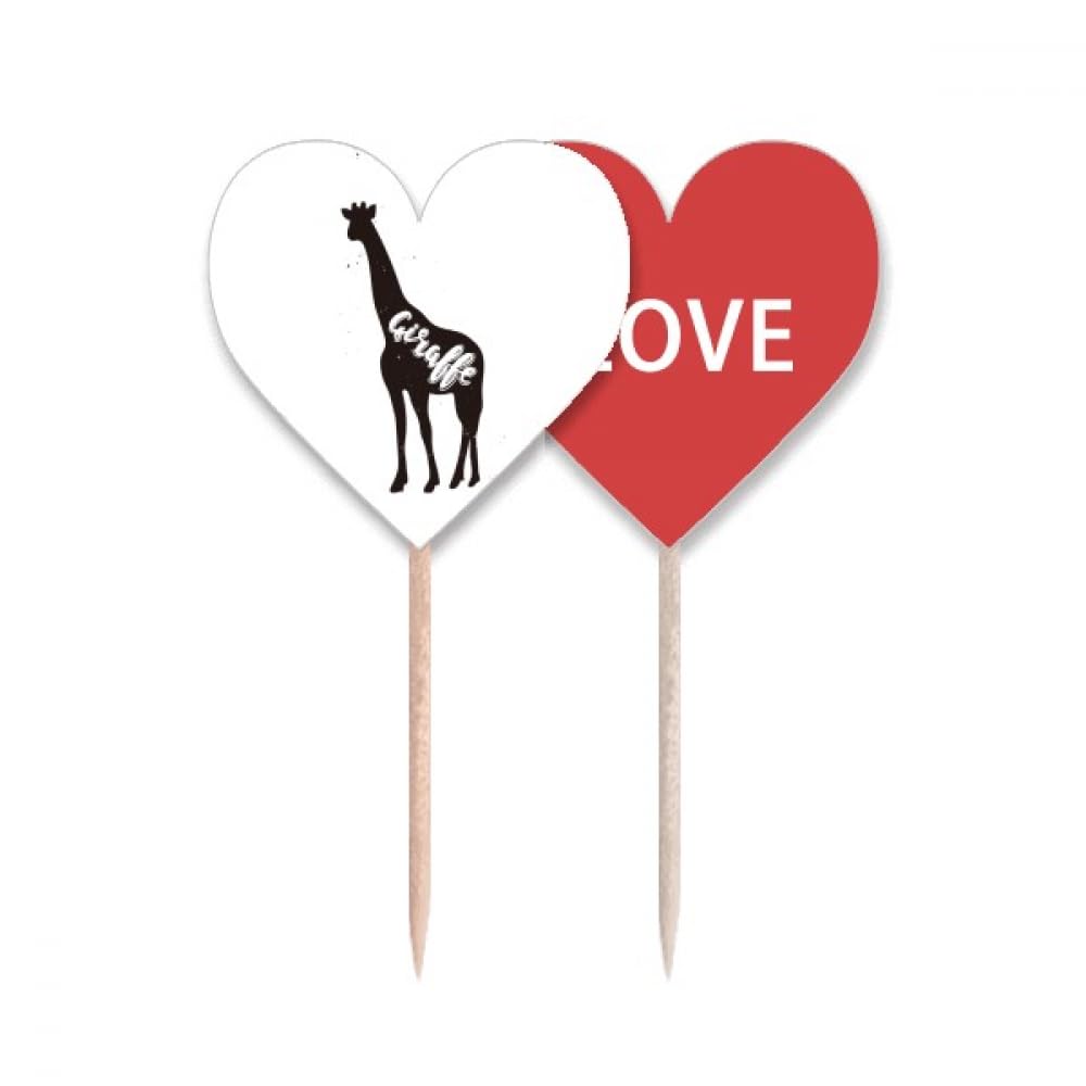 Cure-dents girafe et étiquette cœur pour soigner vos cadeaux gourmands