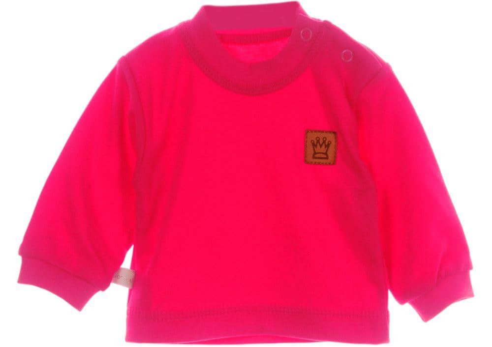 Baby Bekleidung Set Weiß Pink Unisex Langarmshirt Latzhose Zweiteilig Erstlingsausstattung Neugeborenen Outfit für Mädchen Größen 44 50 56 62 68 74 80