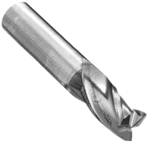 Melin Tool EMGS Carbide Square Nose End Mill, Uncoated (Bright) Finish, 30 Deg Helix, 3 Flutes, 2.5000