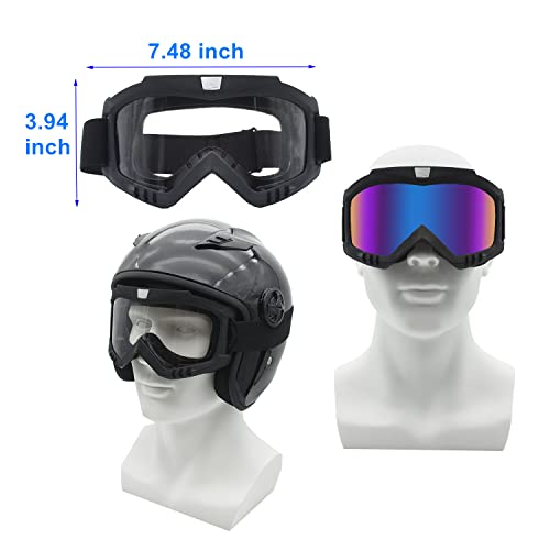 Ljdj Dirt Bike Goggles, 2 Pack Motorcycle Goggles, Atv Goggles, Riding Goggles, Ski Goggles, Windproof Glasses, Racing Helmet Goggles For Youth, Teens, Men & Women #TOP1